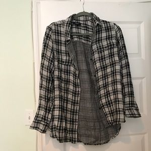 Madewell Plaid Top Sz M